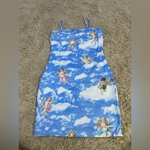 Blue angel bodycon dress size XS